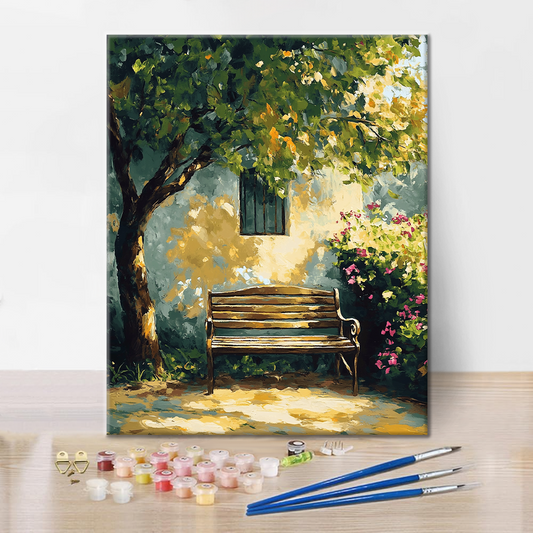 Banc ensoleillé - Peinture par numéros