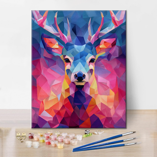 Cerf géométrique - Peinture par numéros