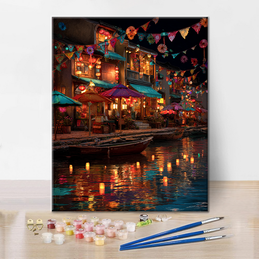 Nuit des lanternes - Peinture par numéros