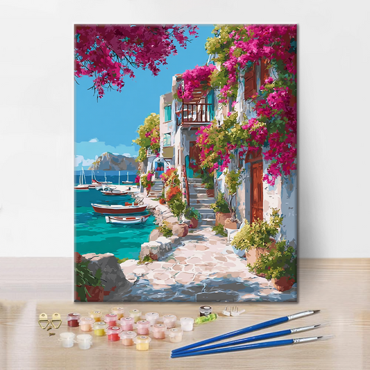 Horizon rose - Peinture par numéros