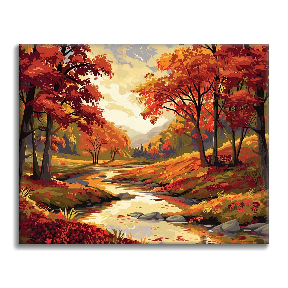 Forêt d'automne - Peinture par numéros