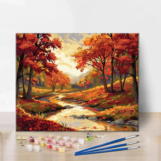 Forêt d'automne - Peinture par numéros