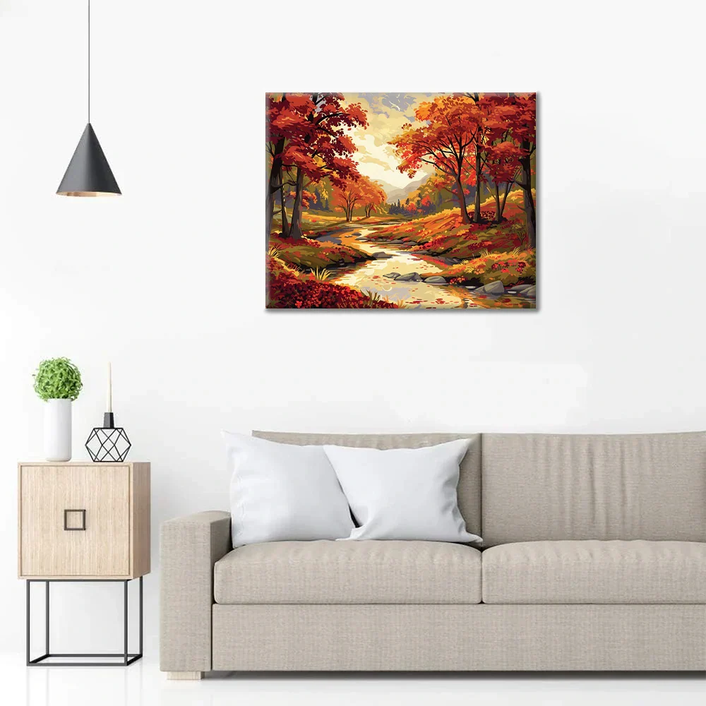 Forêt d'automne - Peinture par numéros