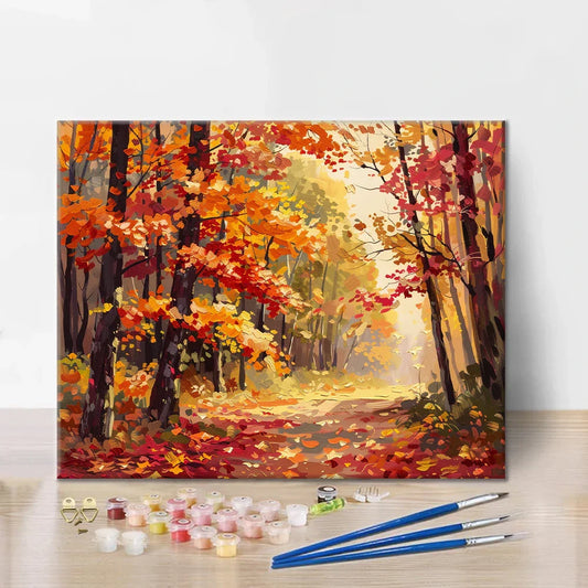 Chemin d'automne - Peinture par numéros