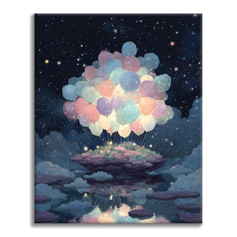 L'île aux ballons - Peinture par numéros
