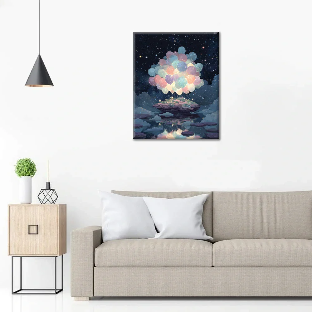 L'île aux ballons - Peinture par numéros