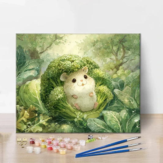 Brocoli Hamster - Peinture par numéros