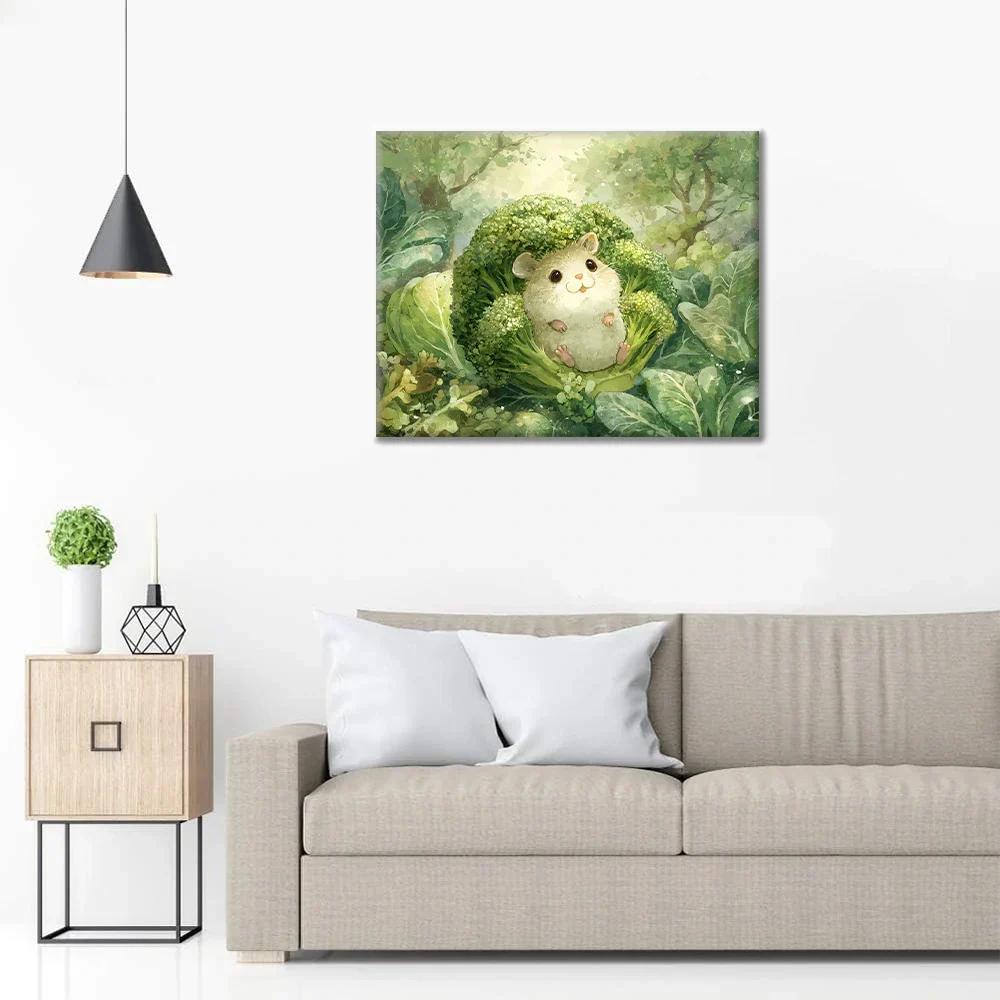 Brocoli Hamster - Peinture par numéros