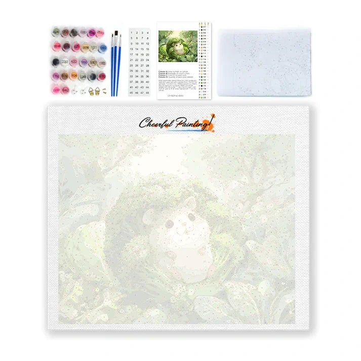 Brocoli Hamster - Peinture par numéros
