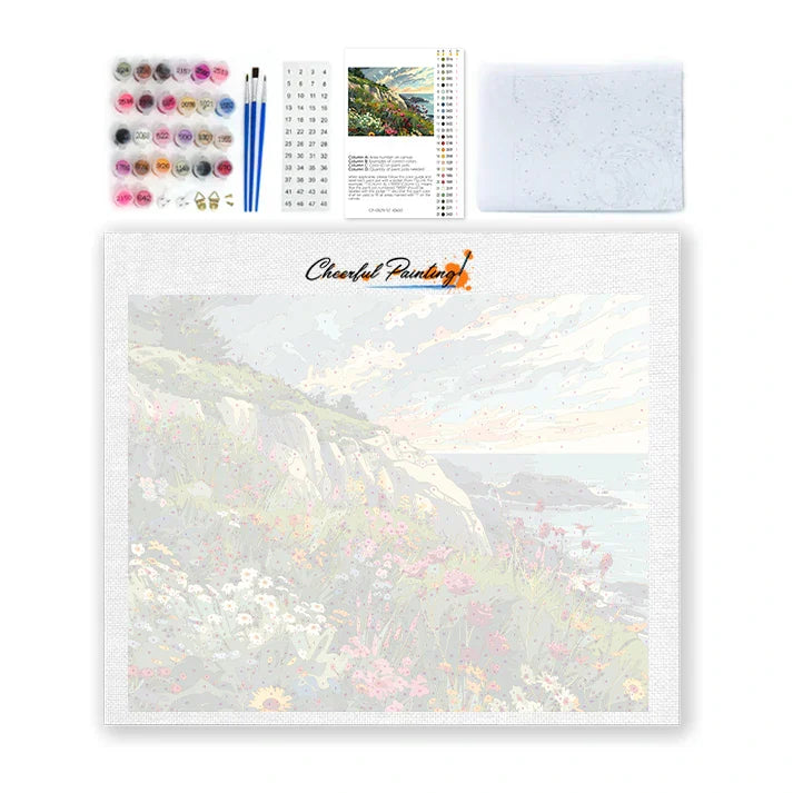 Champ de fleurs côtier - Peinture par numéros