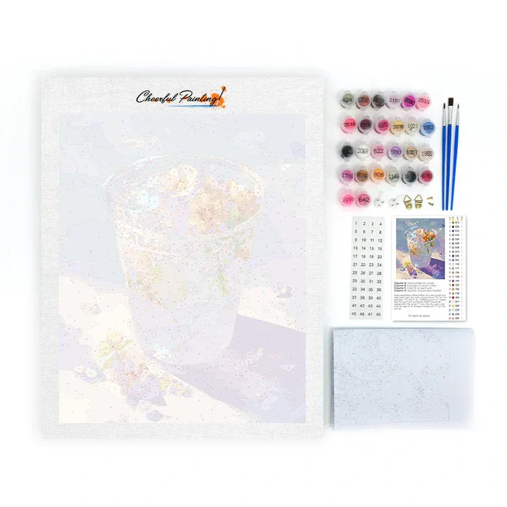 Glace florale - Peinture par numéros