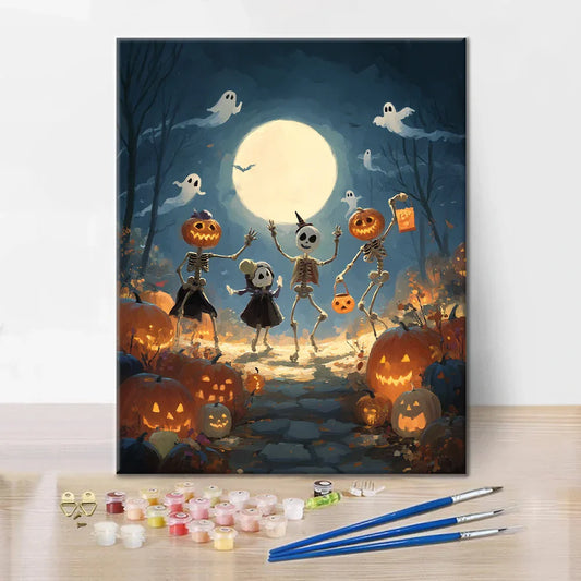 Bal d'Halloween - Peinture par numéros