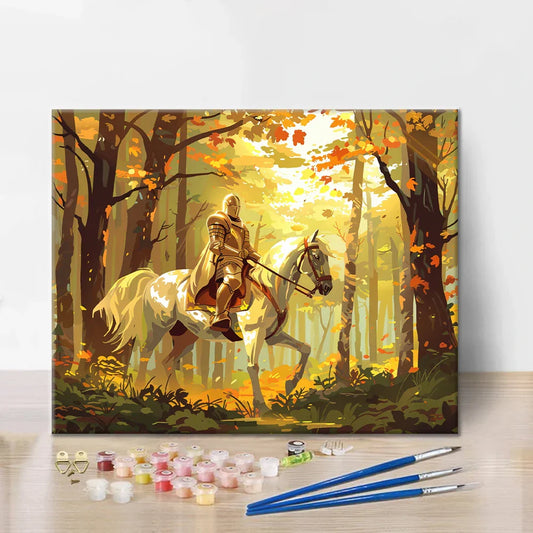 Chevalier à cheval - Peinture par numéros