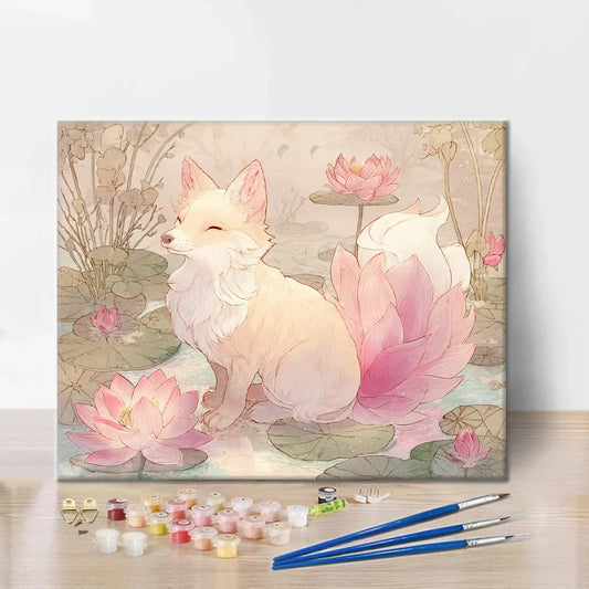 Renard Racine de Lotus - Peinture par numéros