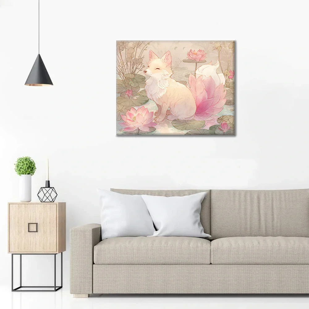 Renard Racine de Lotus - Peinture par numéros