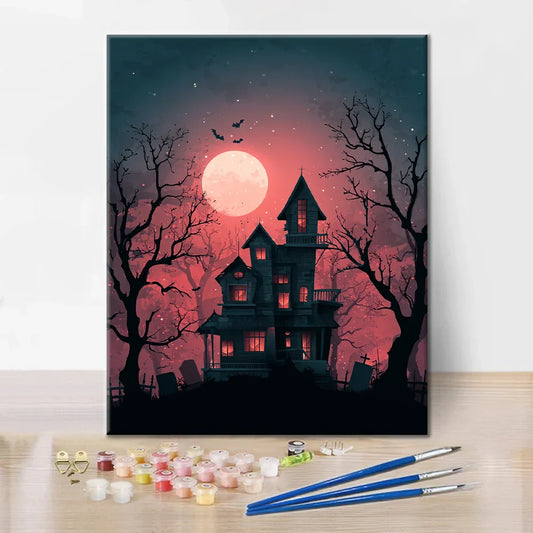 Étrange vieille maison - Peinture par numéros