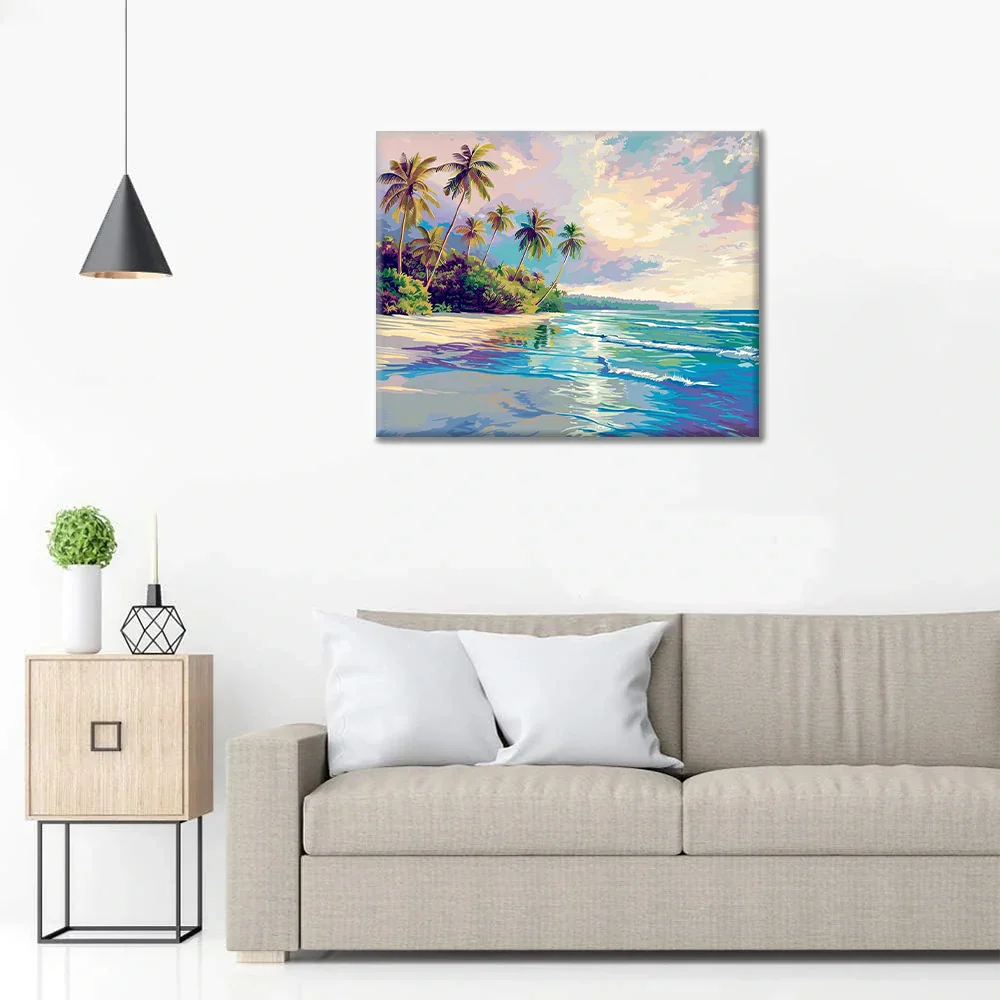 Plage tropicale - Peinture par numéros