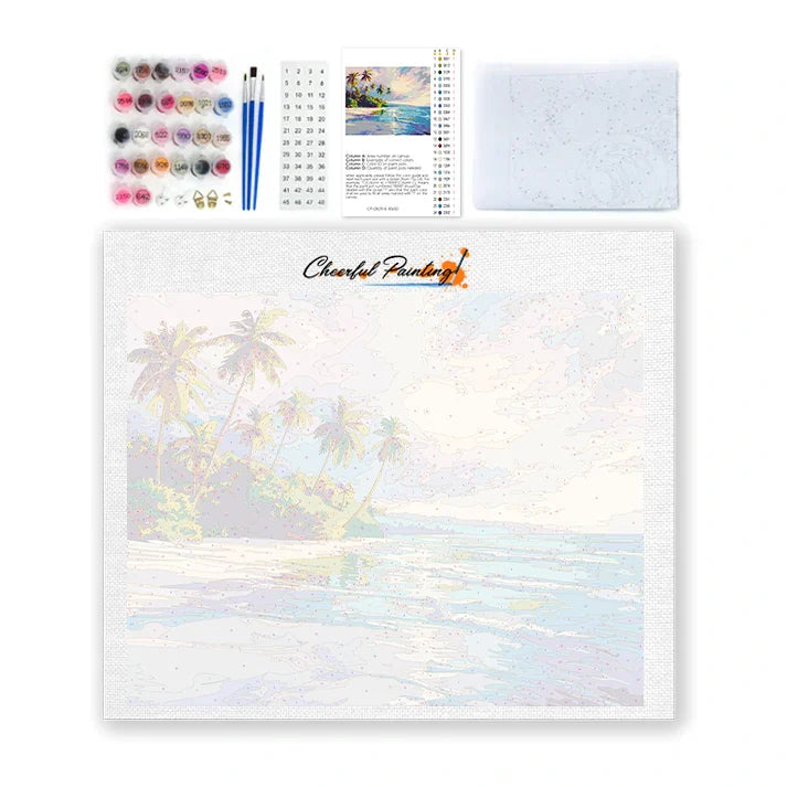 Plage tropicale - Peinture par numéros