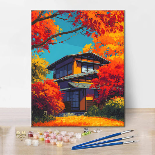 L'étreinte de l'automne - Peinture par numéros