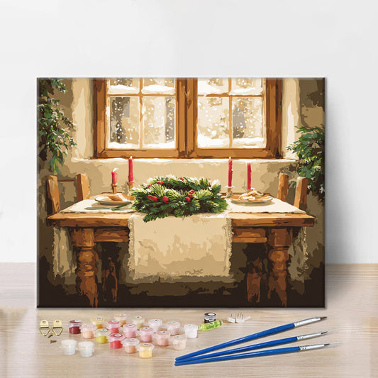 Décor de dîner de Noël - Peinture par numéros