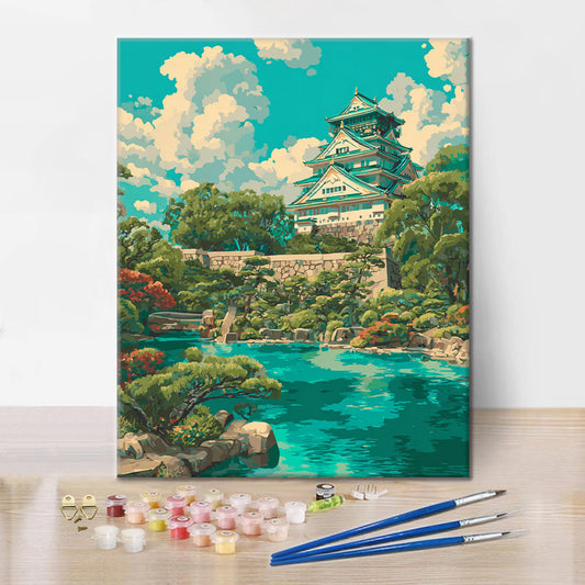 Château d'Osaka - Peinture par numéros