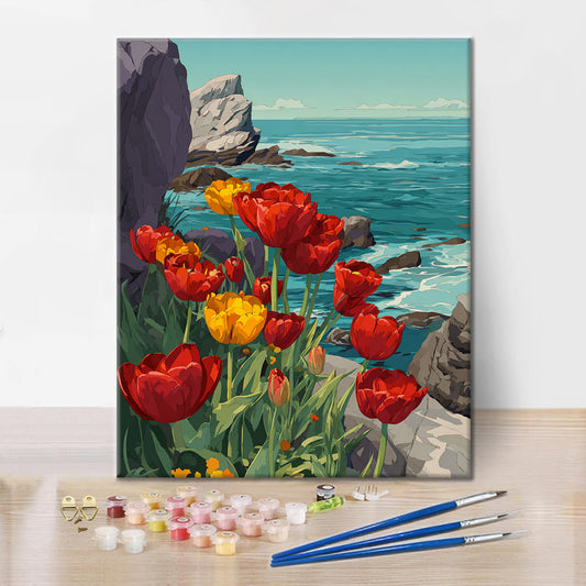 Tulipes côtières - Peinture par numéros