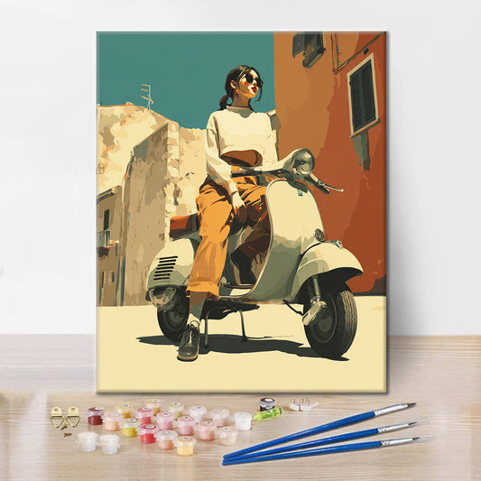 Scooter Girl - Peinture par numéros