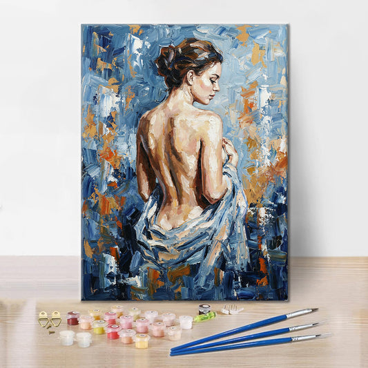 Silhouette bleue - Peinture par numéros