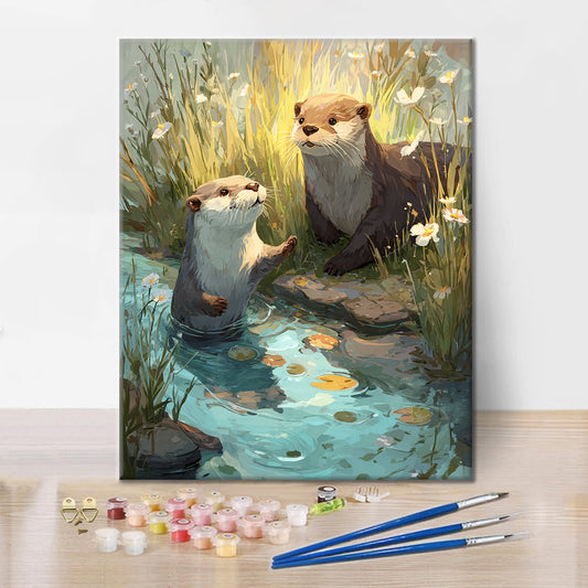 Loutre printanière - Peinture par numéros