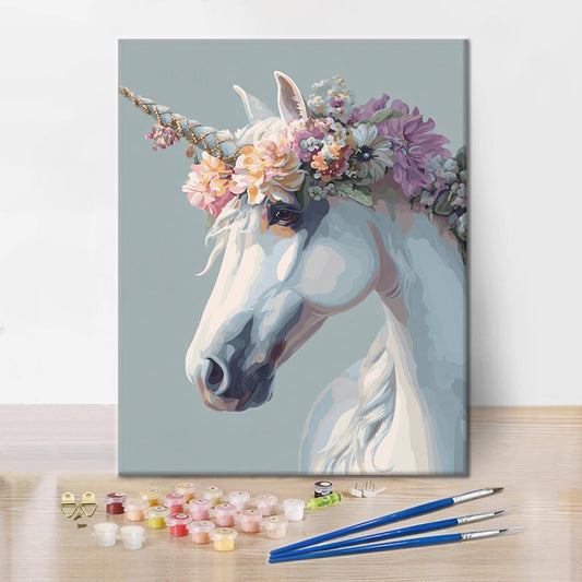 Licorne blanche - Peinture par numéros