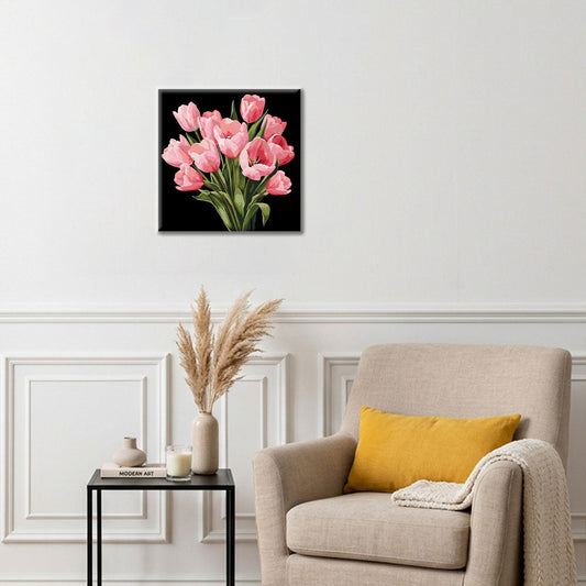 Tulipes de minuit - Mini peinture par numéros