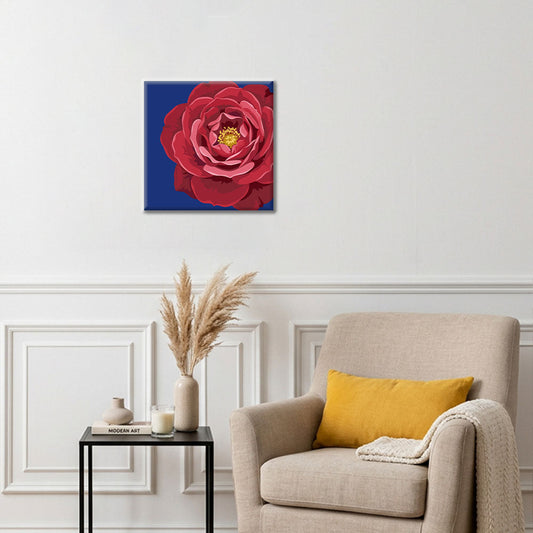 Rouge royal et azur - Mini peinture par numéros