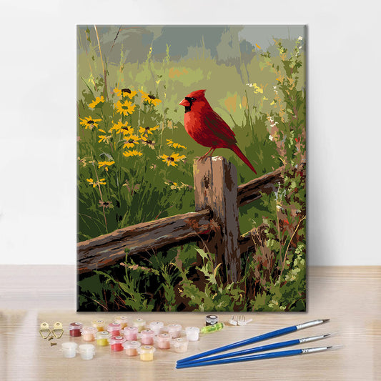 Cardinal de campagne - Peinture par numéros