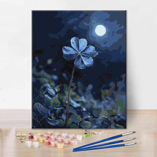 Trèfle au clair de lune - Peinture par numéros