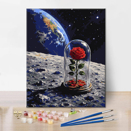 Rose cosmique – Peinture par numéros