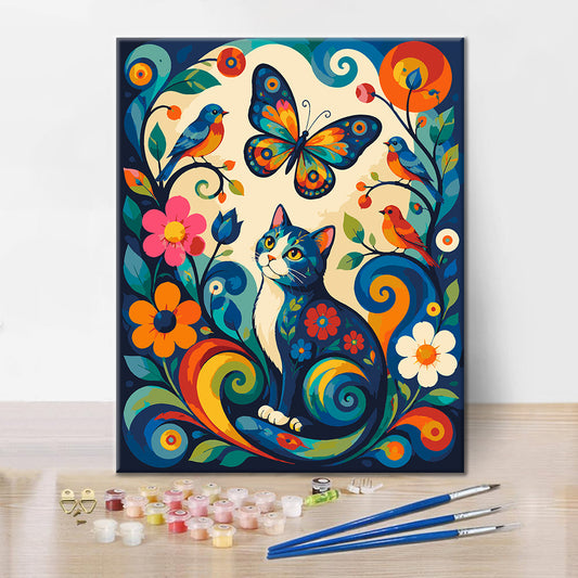 Chat du jardin – Peinture par numéros