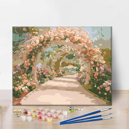 Arche de roses – Peinture par numéros