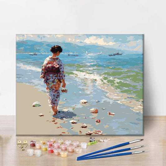 Promenade au rivage – Peinture par numéros