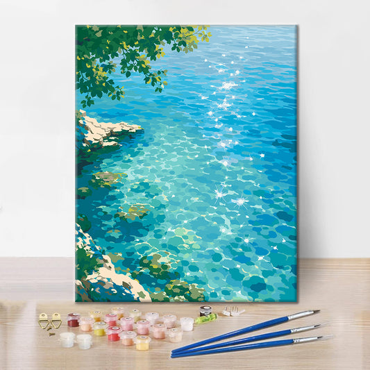 Lumière du soleil sur la mer - Peinture par numéros
