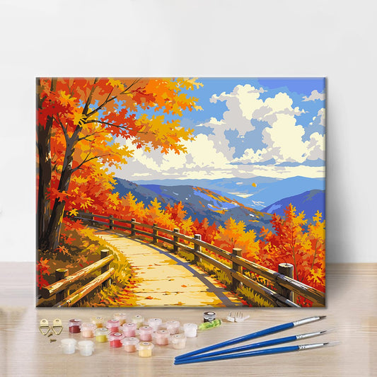 Sentier de montagne en automne – Peinture par numéros