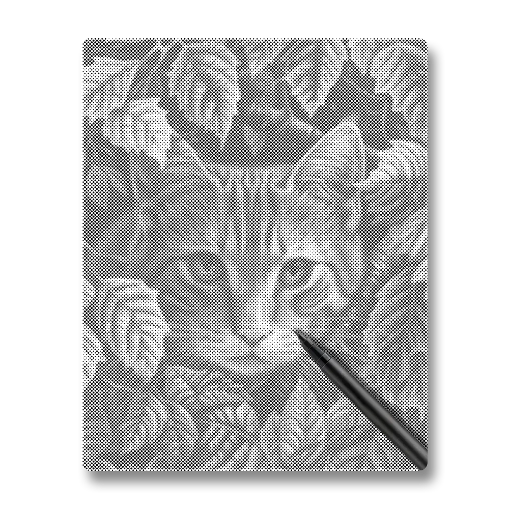 Feuilles et chat - Peinture à Points