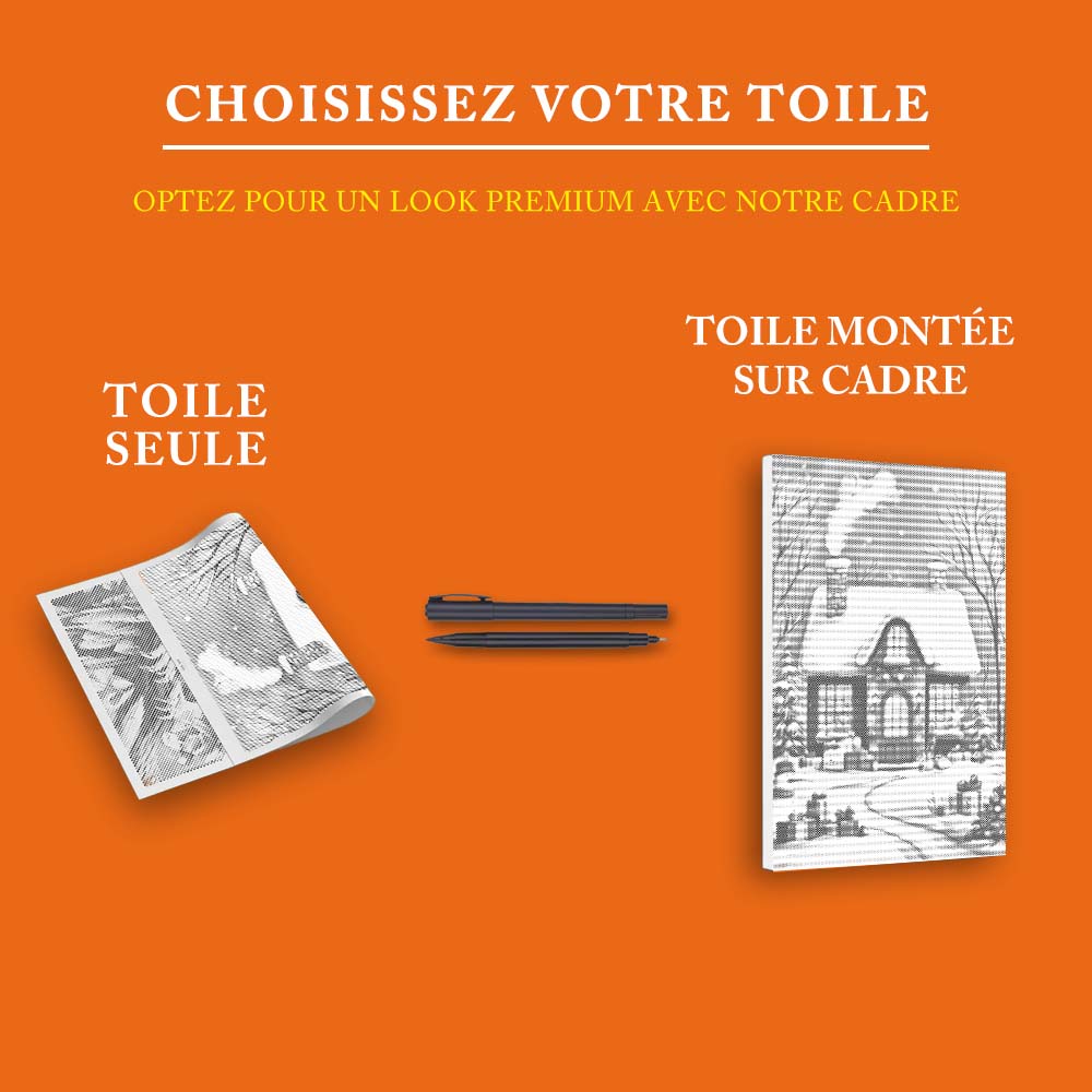 La maison de Noël - Peinture à Points