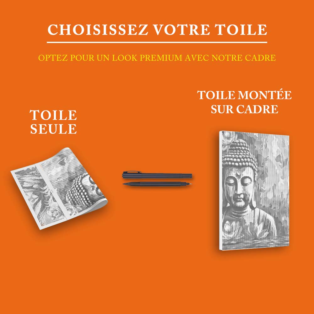 Bouddha avec fleur - Peinture à Points
