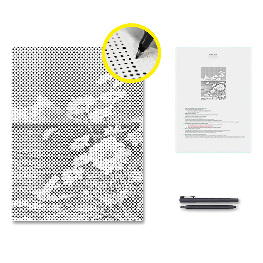 Marguerites de mer - Peinture à points