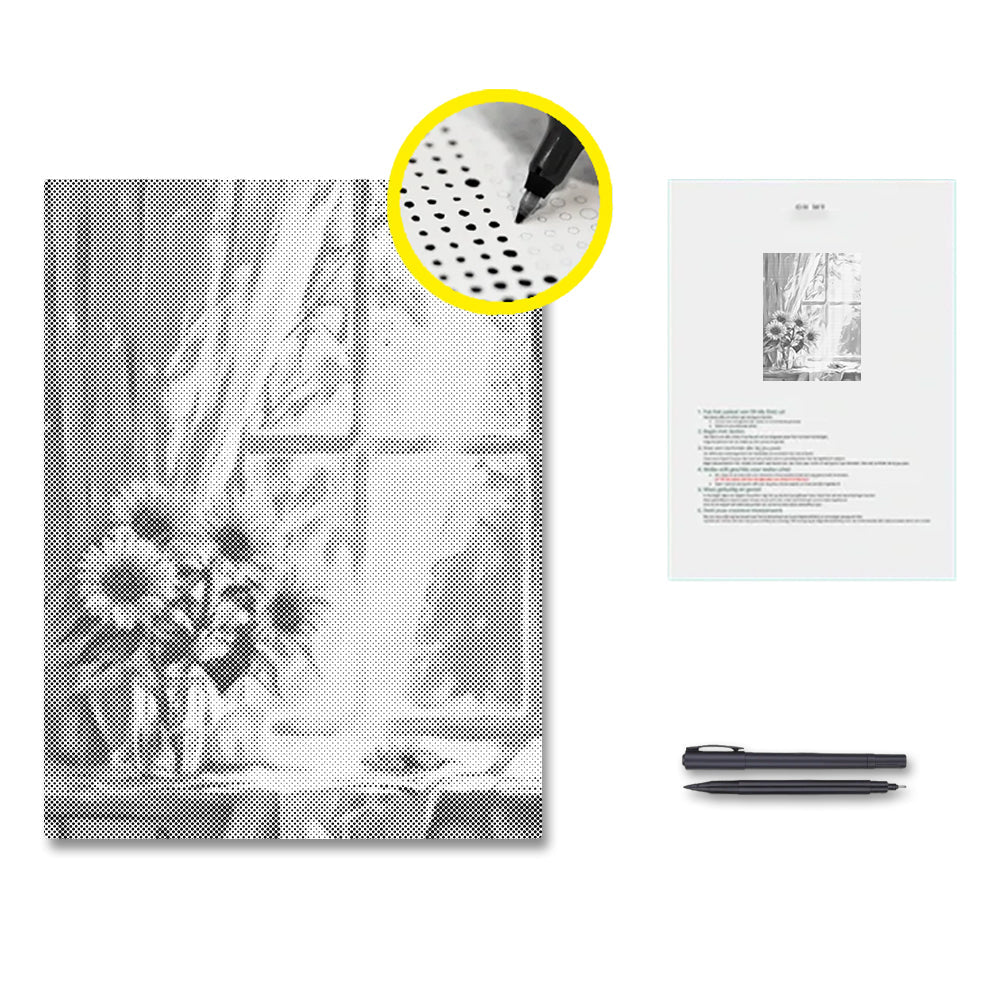 Tournesols - Peinture à points