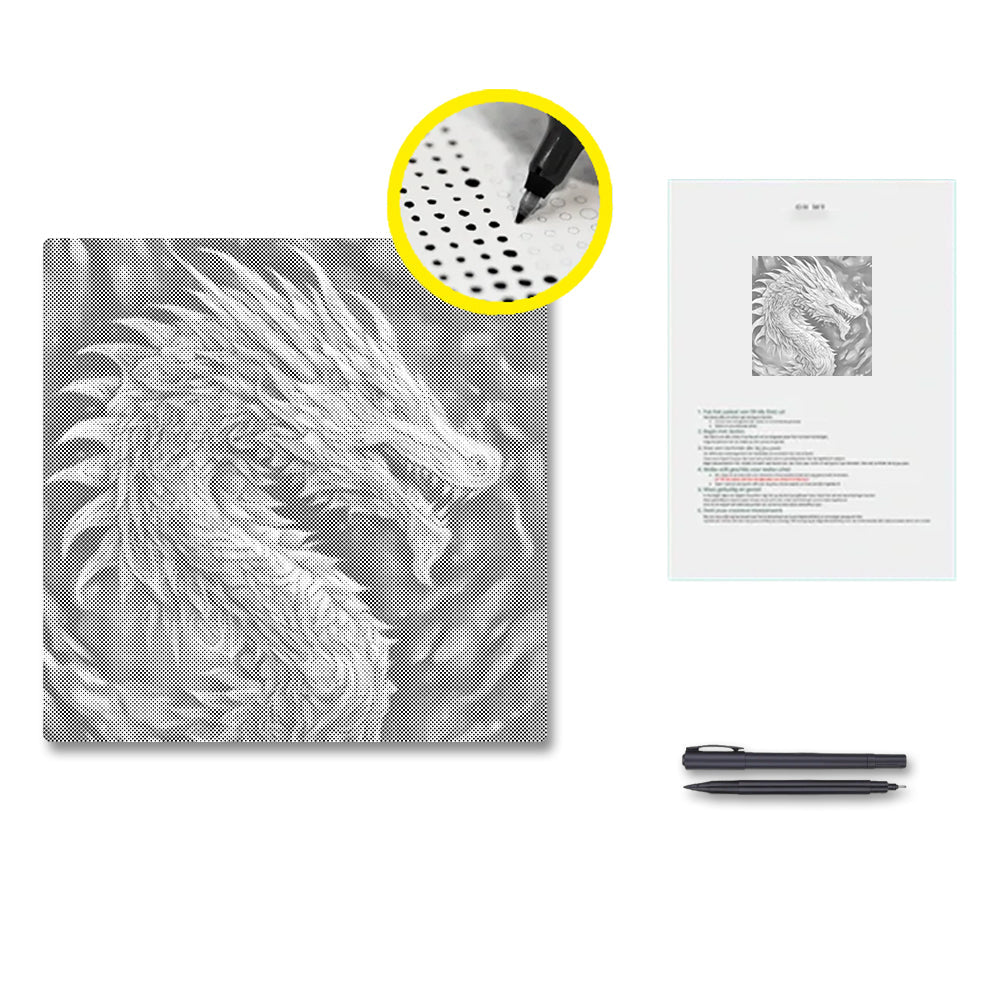 Écaille de dragon – Peinture à points