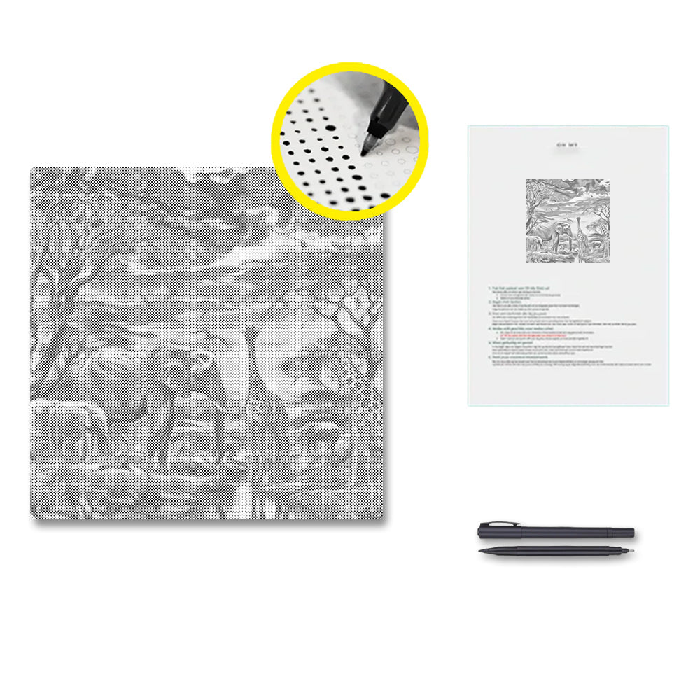 Faune au crépuscule – Peinture à points