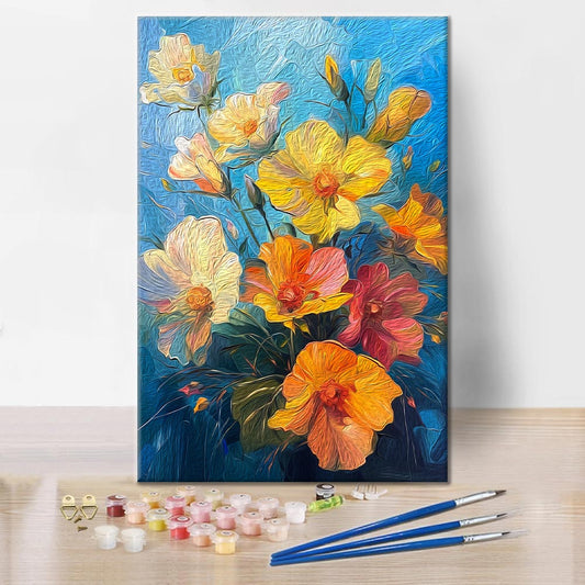 Fleurs lumineuses – Peinture par numéros