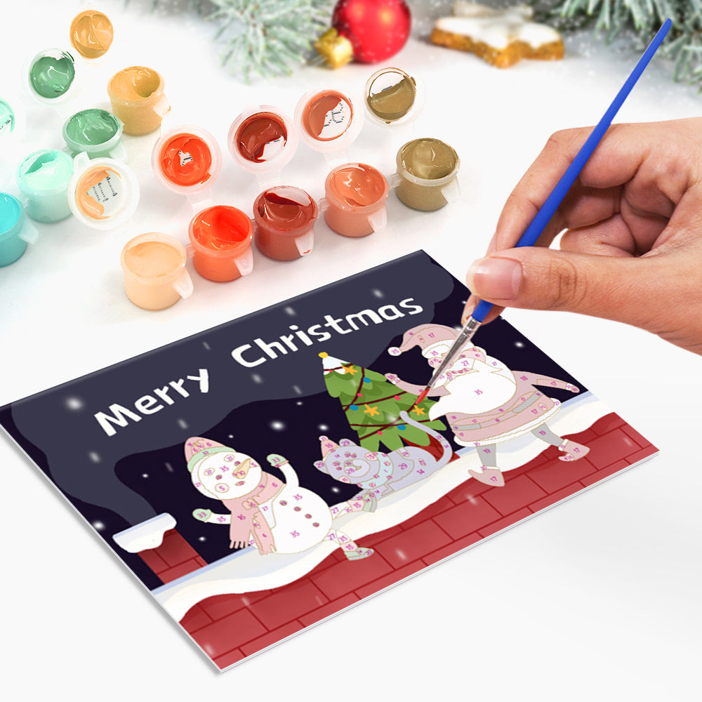 Carte de Noël V - Peinture par numéros