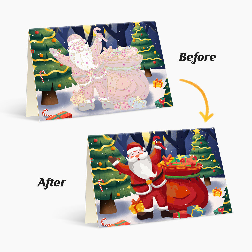 Carte de Noël V - Peinture par numéros